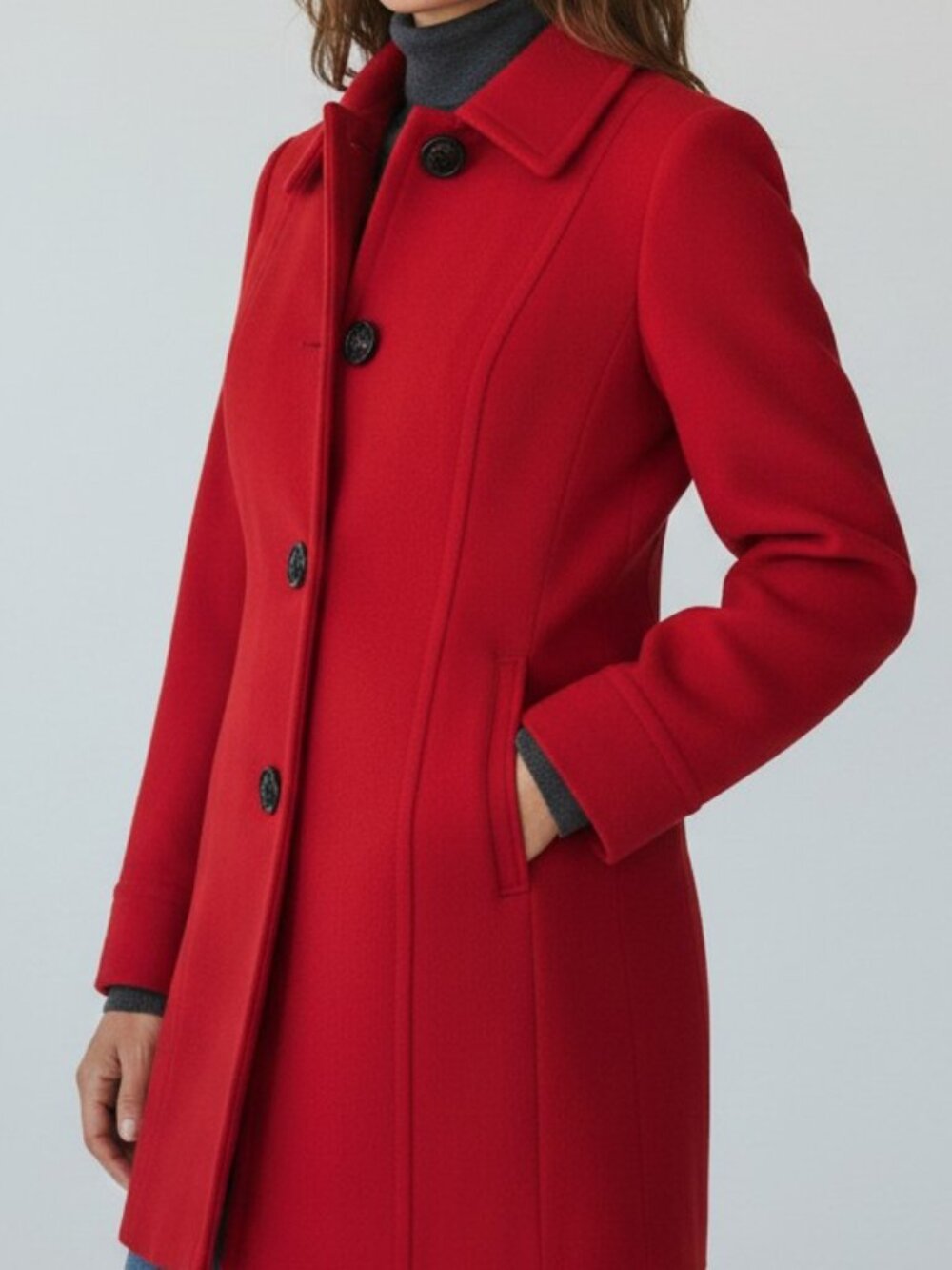 NWOT Liz Claiborne Red Single Breast Coat - Picture 7 of 16